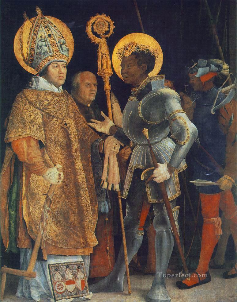 Meeting of St Erasm and St Maurice Renaissance Matthias Grunewald Oil Paintings